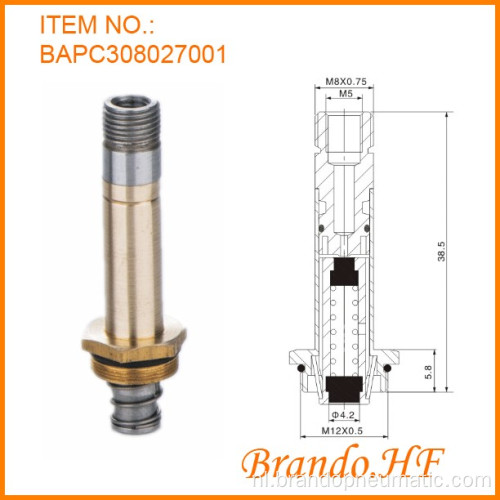 Diameter 8mm messing solenoïde armatuur binnenband